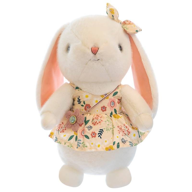 Floral Dress Bunny Plush Doll