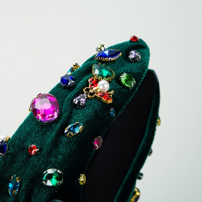 Wide Rhinestone Pearl Headband