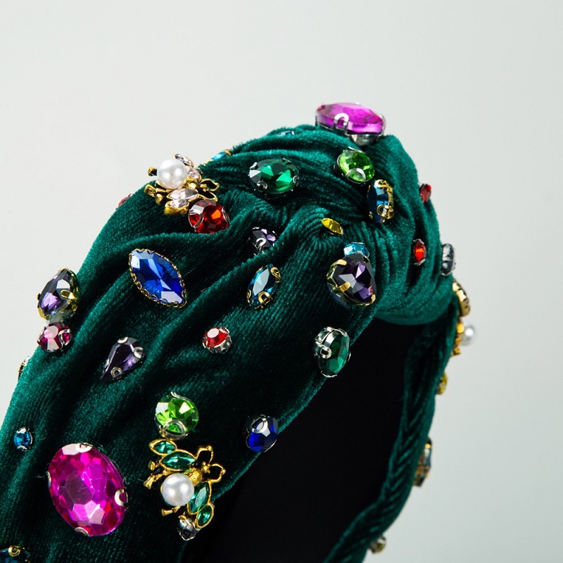 Wide Rhinestone Pearl Headband