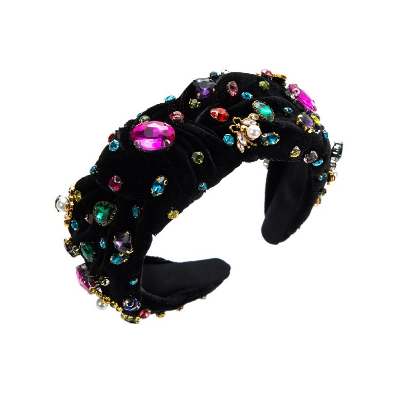 Wide Rhinestone Pearl Headband