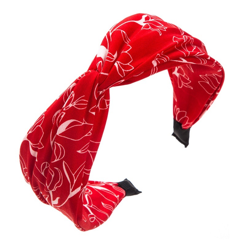 Boho Print Fabric Cross Headband