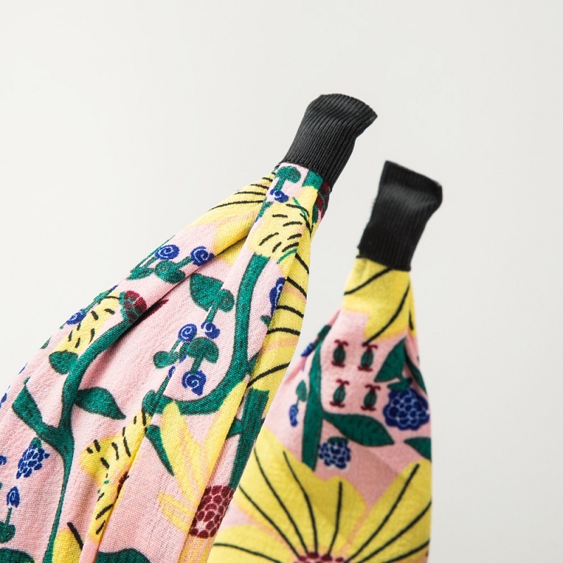 Boho Print Fabric Cross Headband