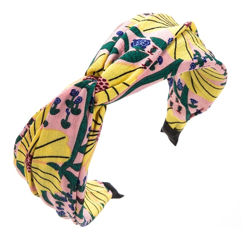 Boho Print Fabric Cross Headband