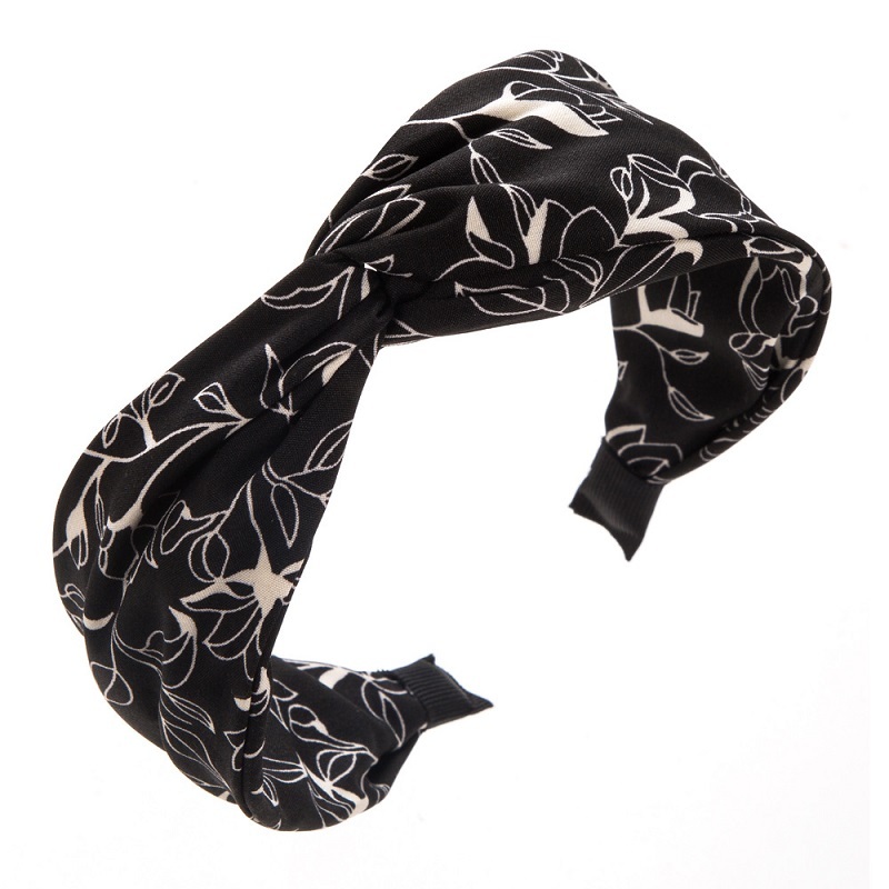 Boho Print Fabric Cross Headband