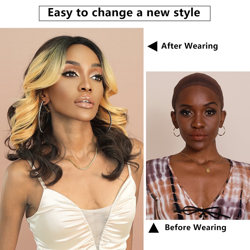 Highlight Blonde Curly Lace Wig