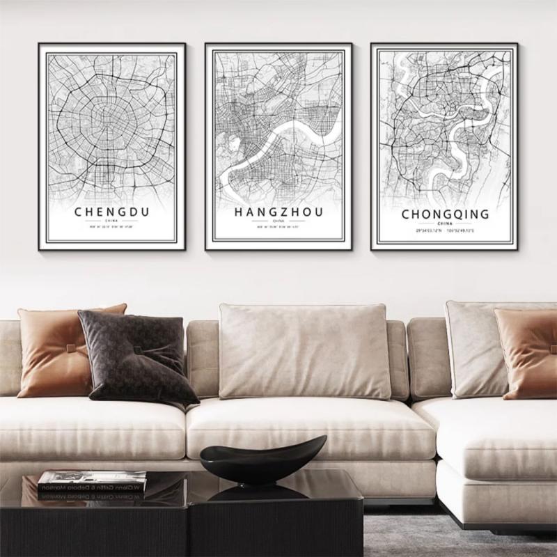 Customizable Map Artwork