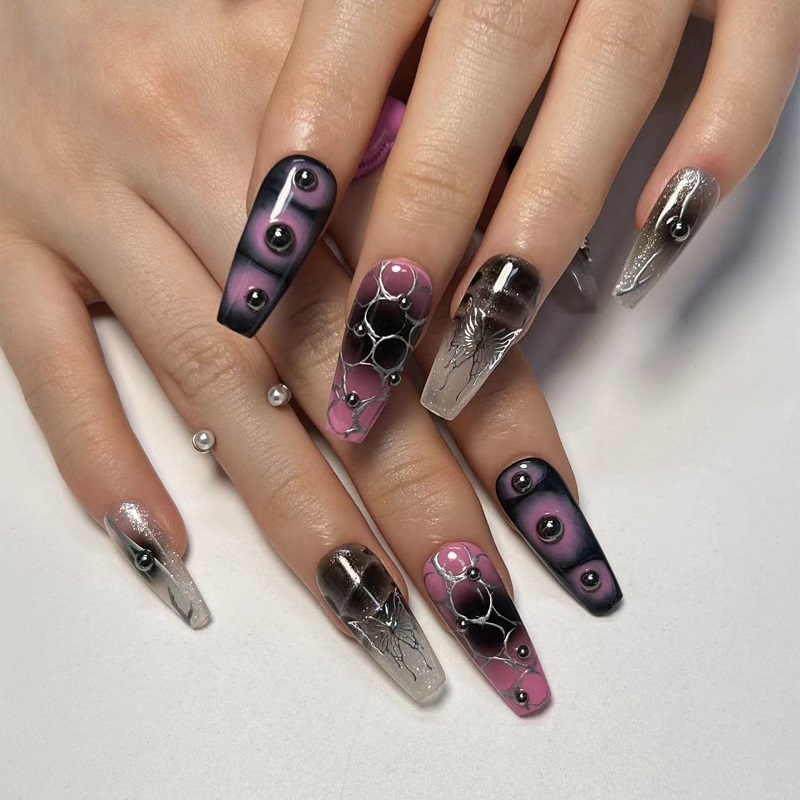 Butterfly Dragon Press on Nails