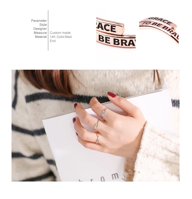Personalized Engraved Open Ring