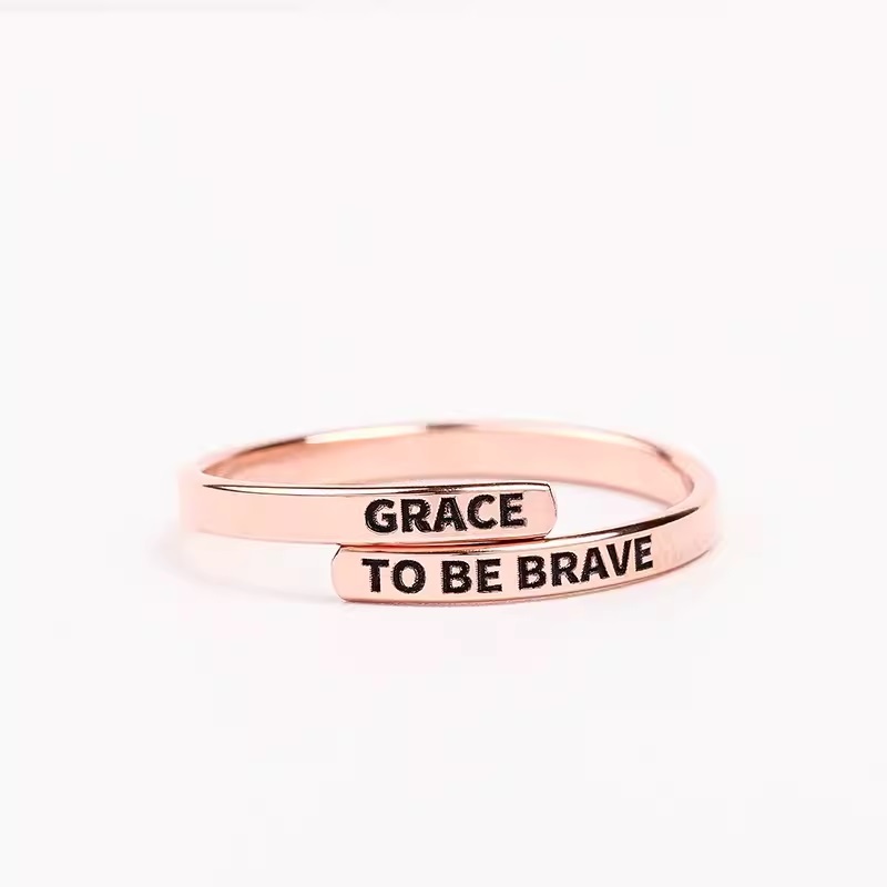 Personalized Engraved Open Ring