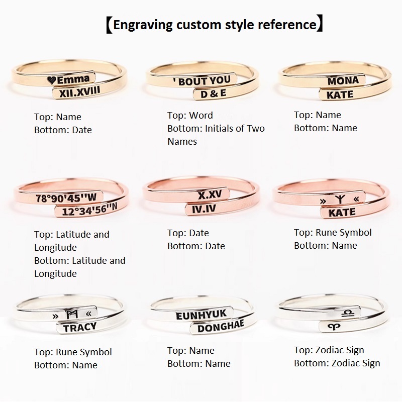 Personalized Engraved Open Ring