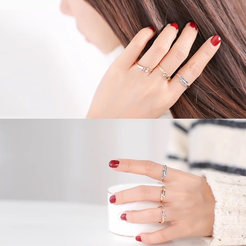 Personalized Engraved Open Ring