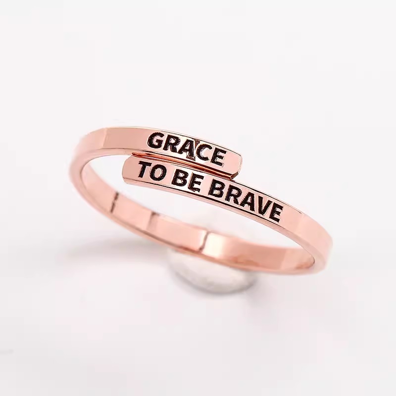 Personalized Engraved Open Ring
