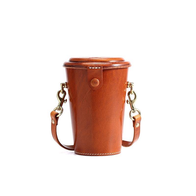 Leather Bottle Carrier Bag