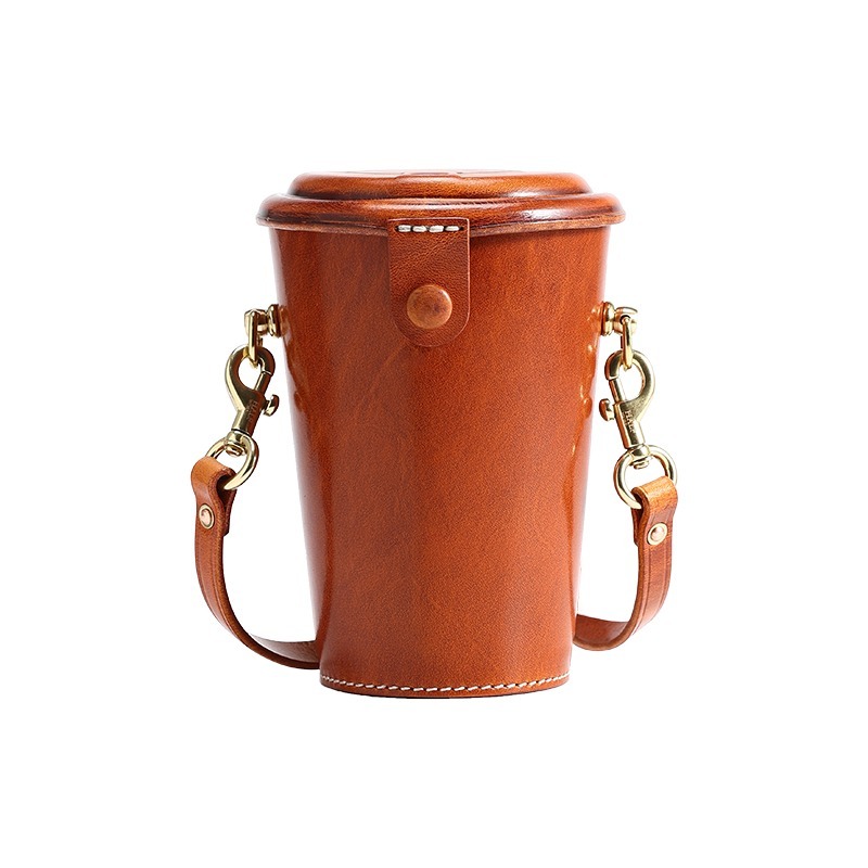 Leather Bottle Carrier Bag