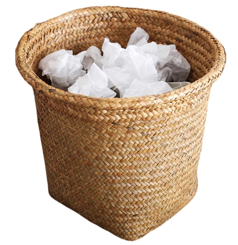 natural rattan storage basket