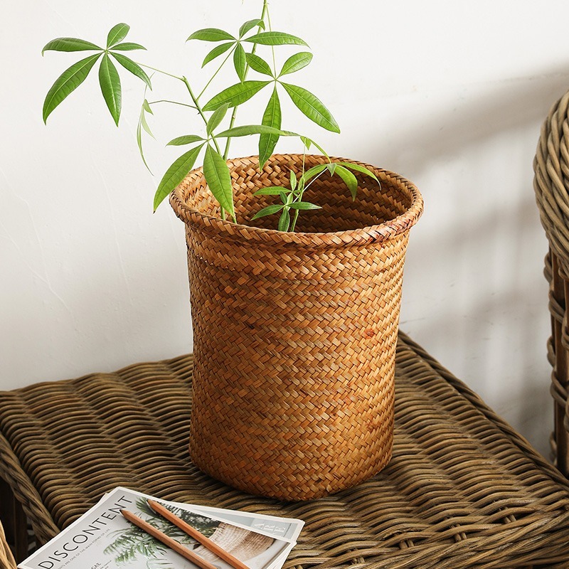 natural rattan storage basket