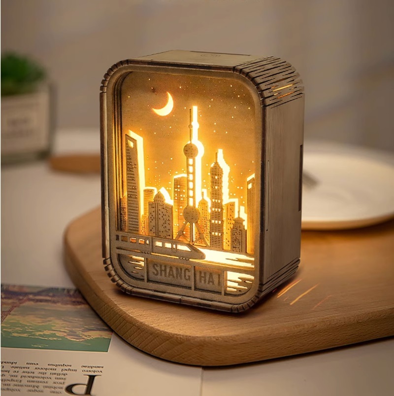 city landmark wood engraving