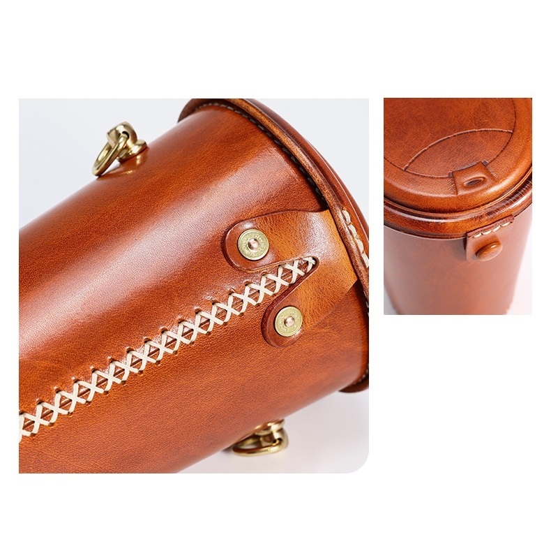 Leather Bottle Carrier Bag