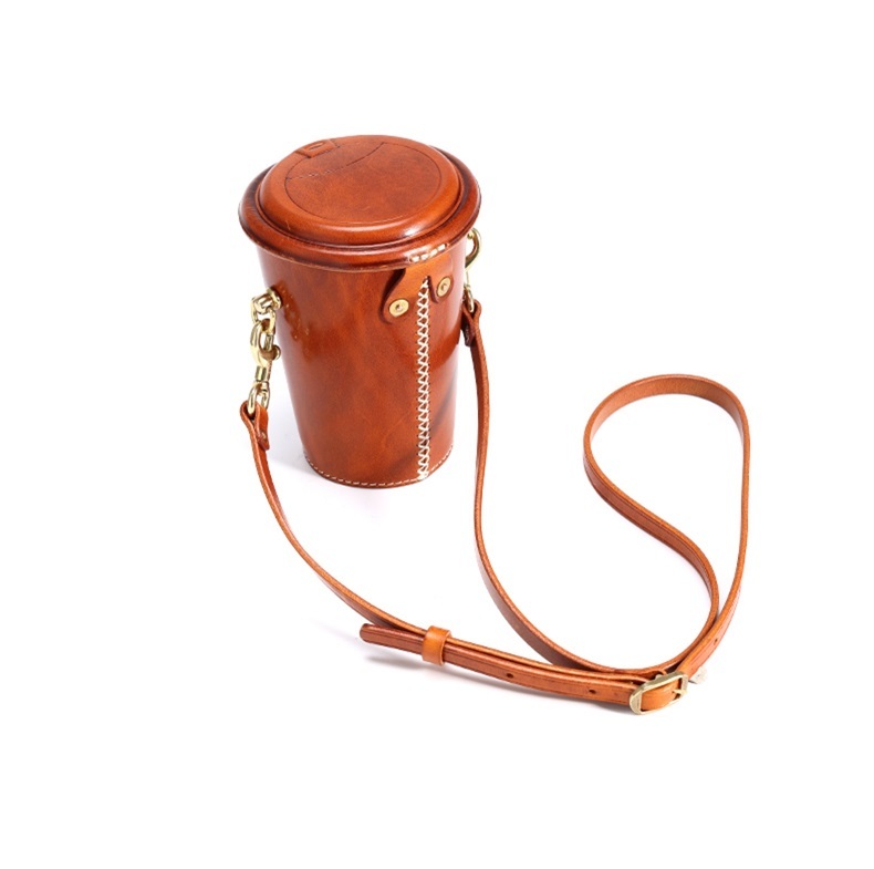 Leather Bottle Carrier Bag