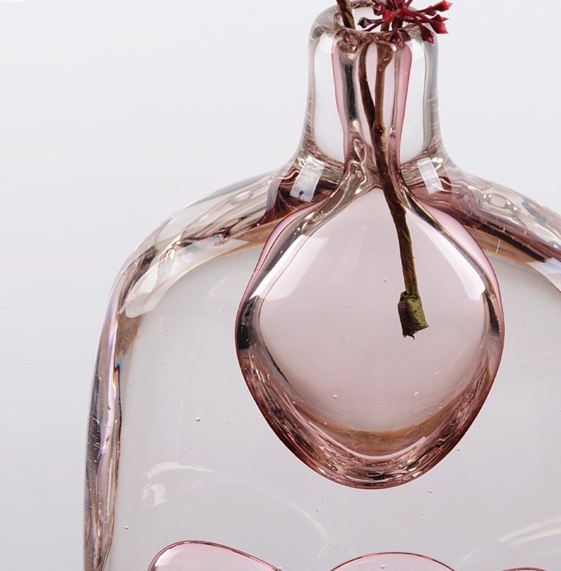 Luxury glazed glass vase
