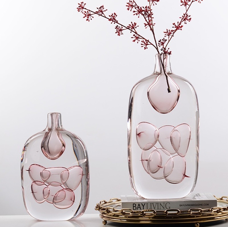 Luxury glazed glass vase