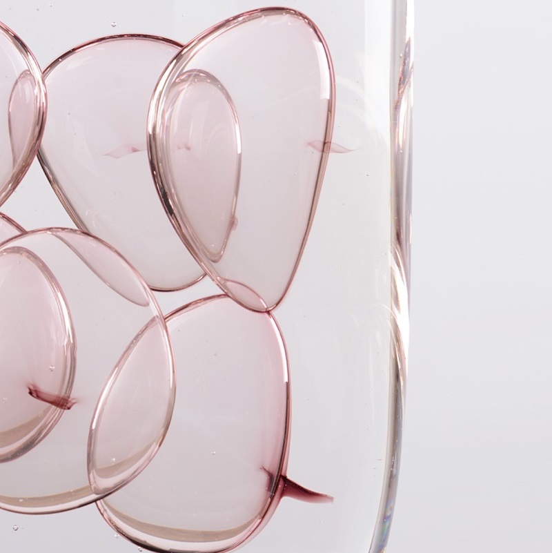 Luxury glazed glass vase