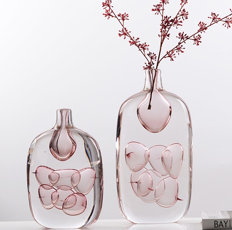 Luxury glazed glass vase