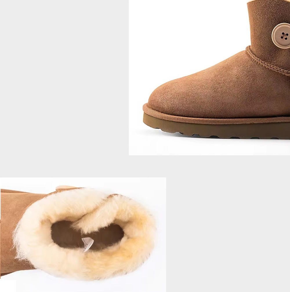 Single button snow boots
