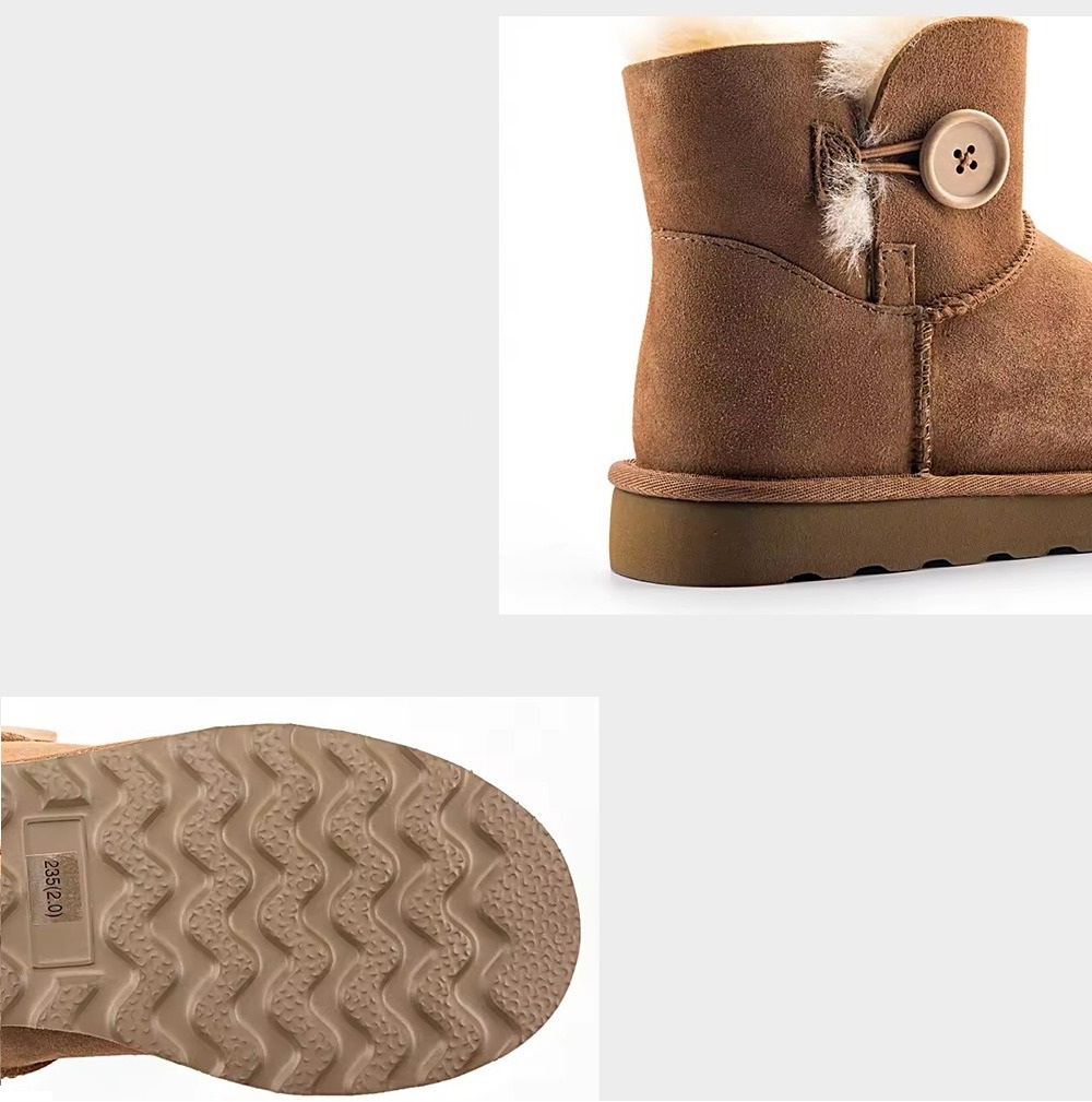 Single button snow boots