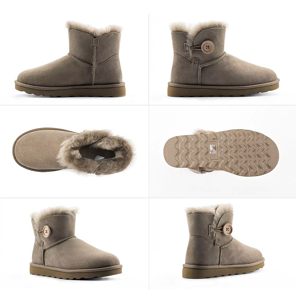 Single button snow boots