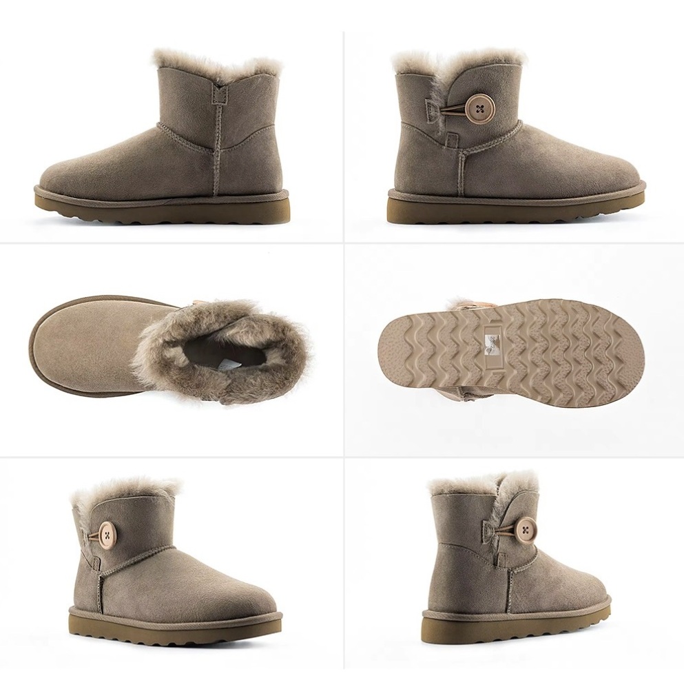 Single button snow boots