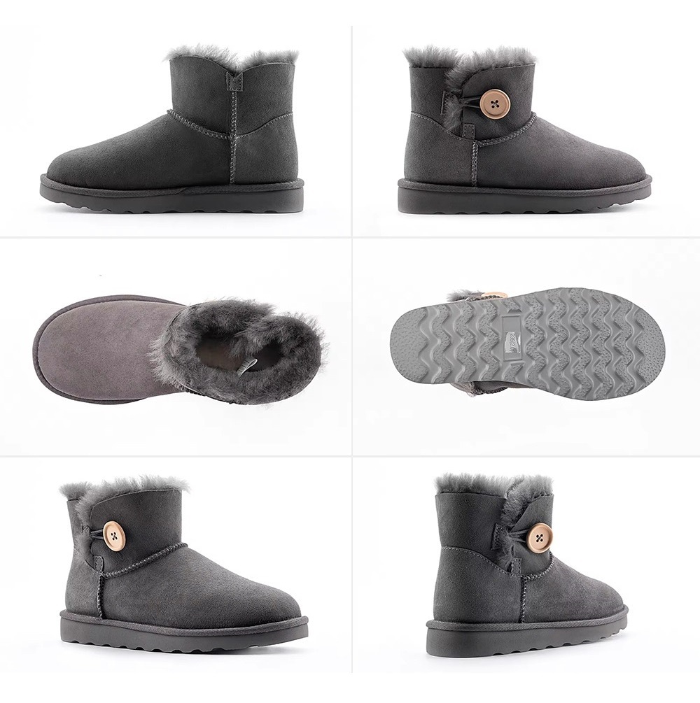 Single button snow boots