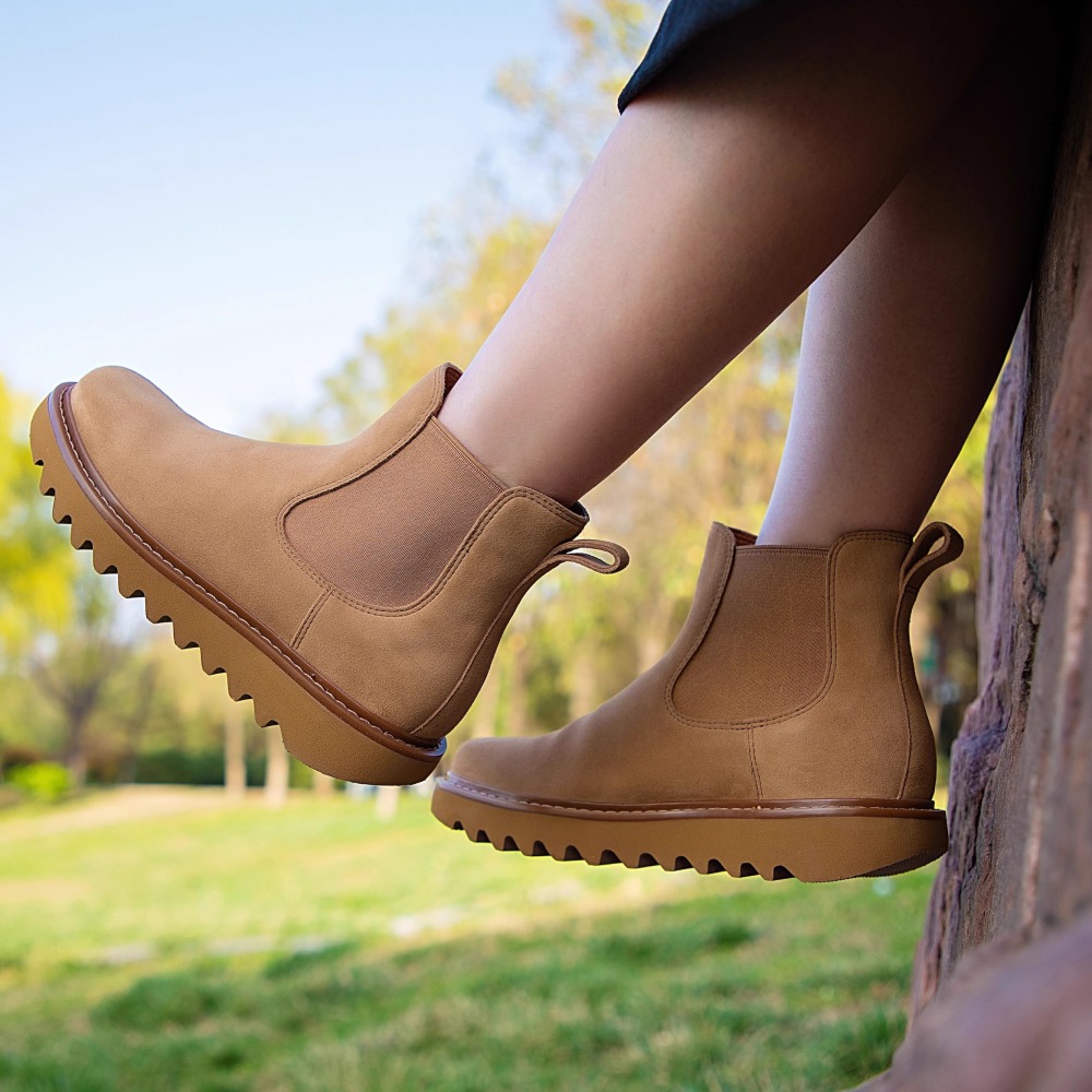 Chelsea women boots suede