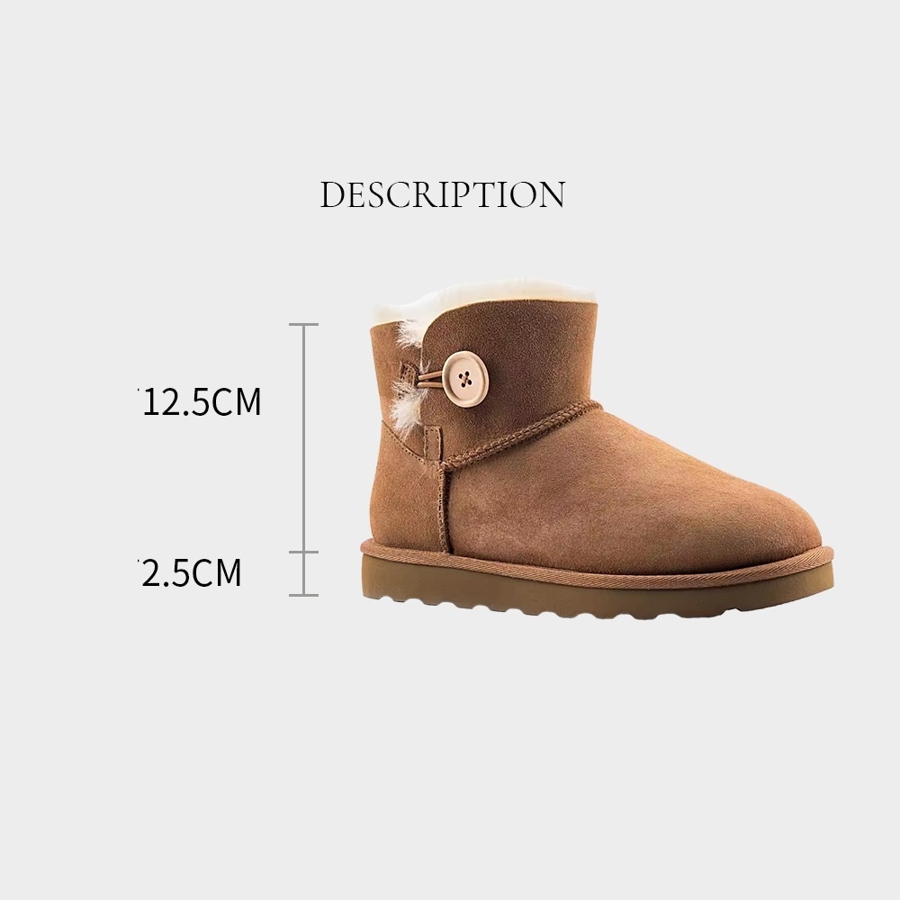 Single button snow boots