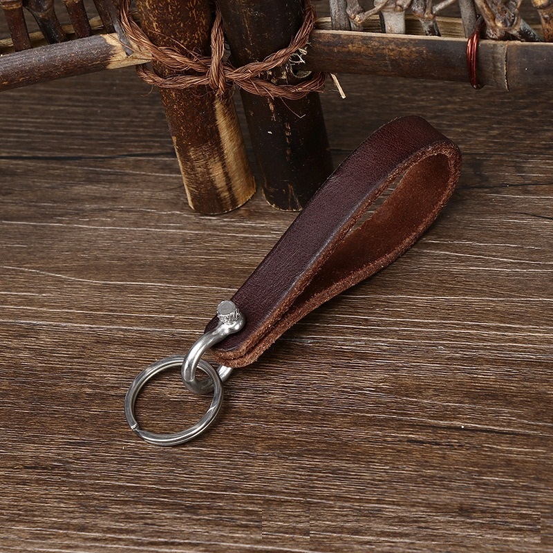 handmade leather keychain