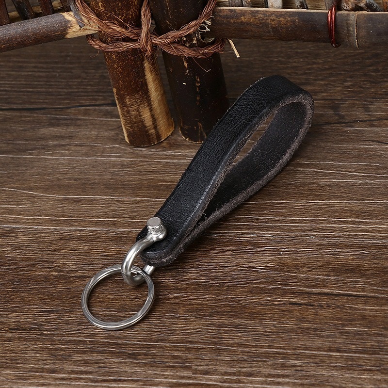 handmade leather keychain
