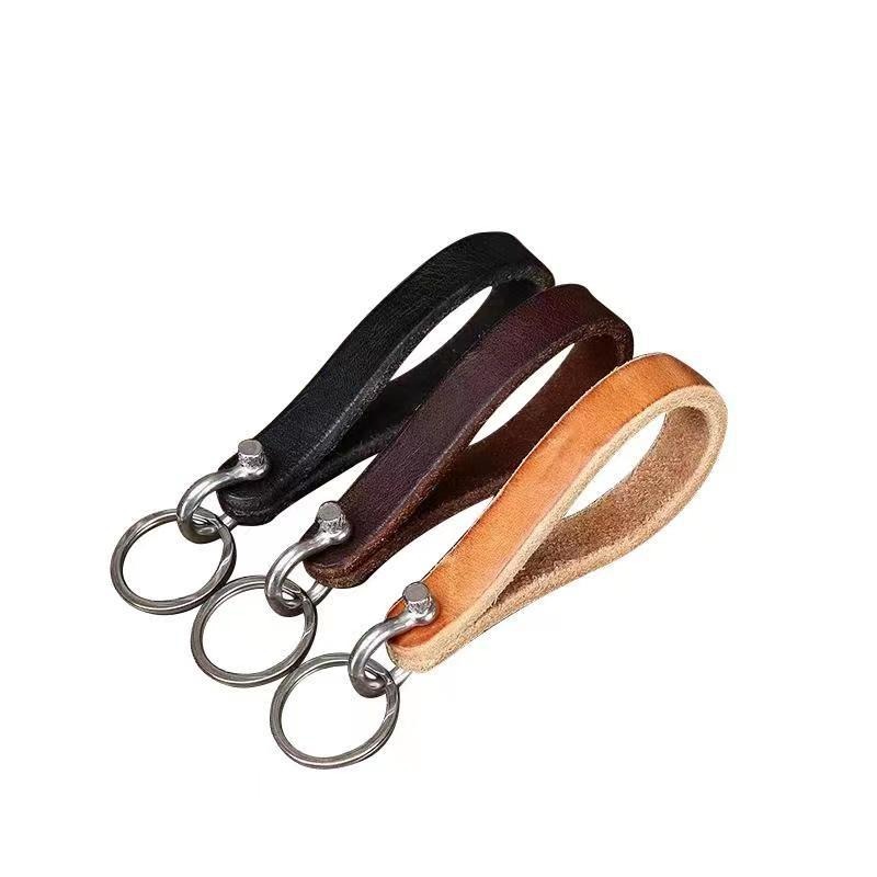 handmade leather keychain