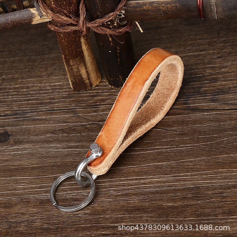 handmade leather keychain