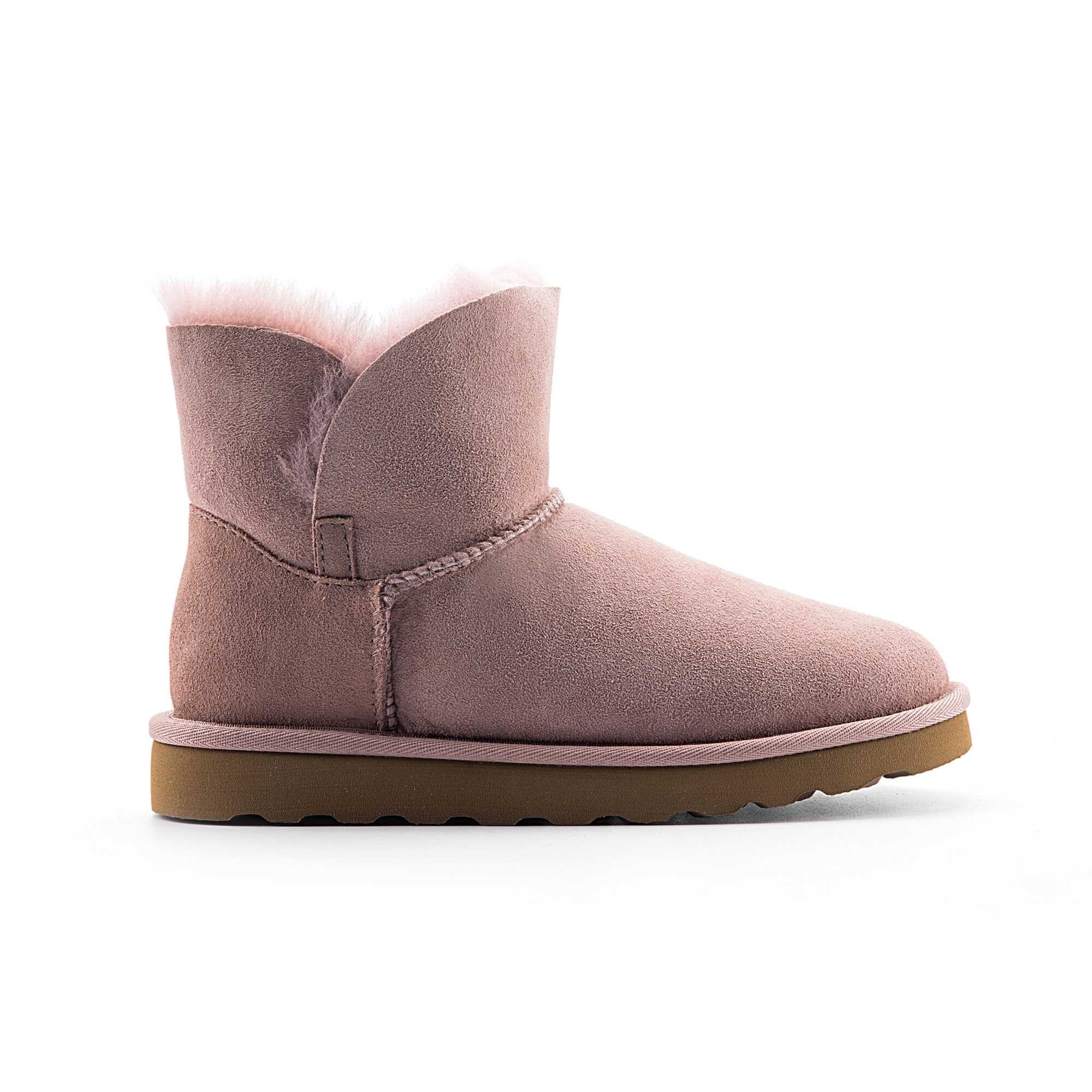 Wool suede snow boots