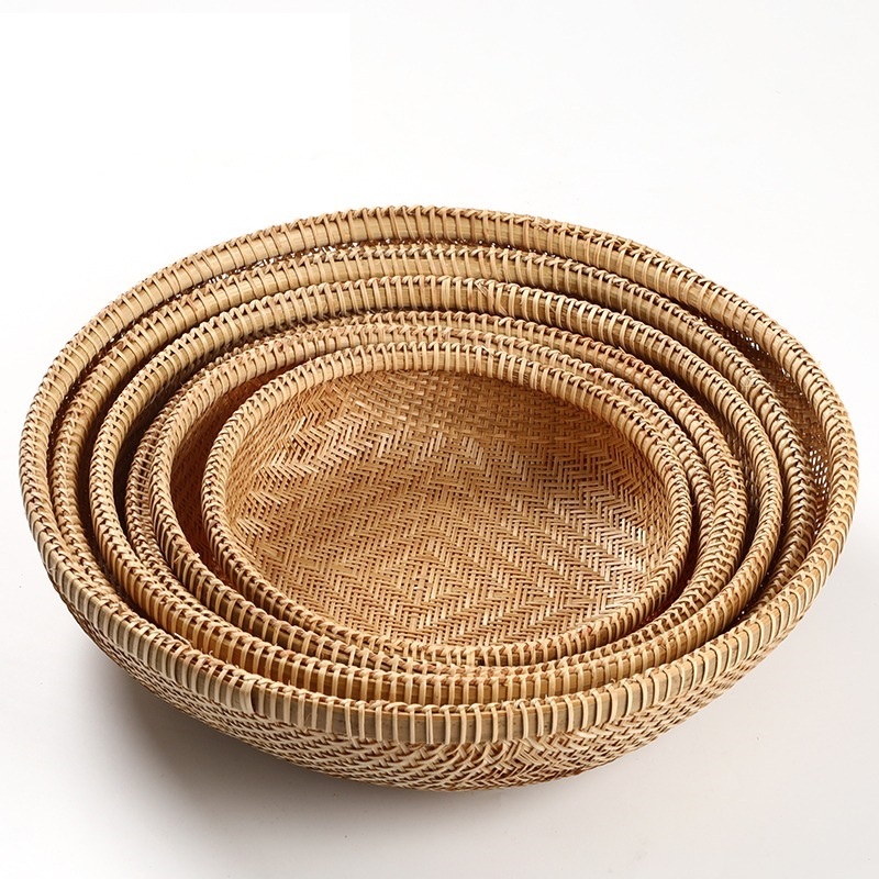 handmade bamboo food basket