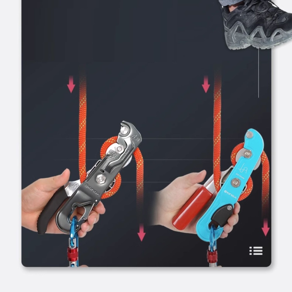 Self-Braking Double Stop Descender