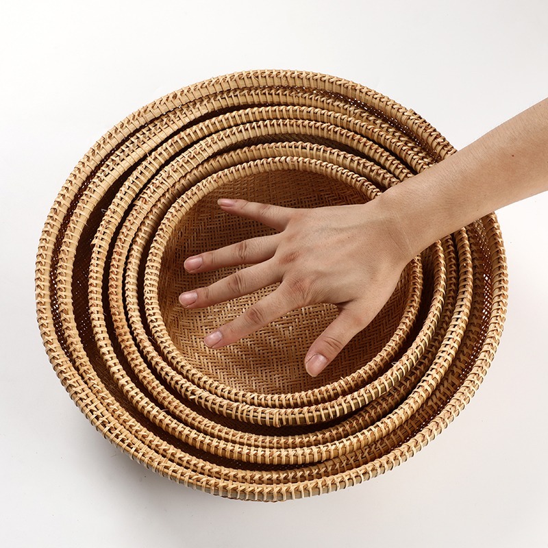 handmade bamboo food basket