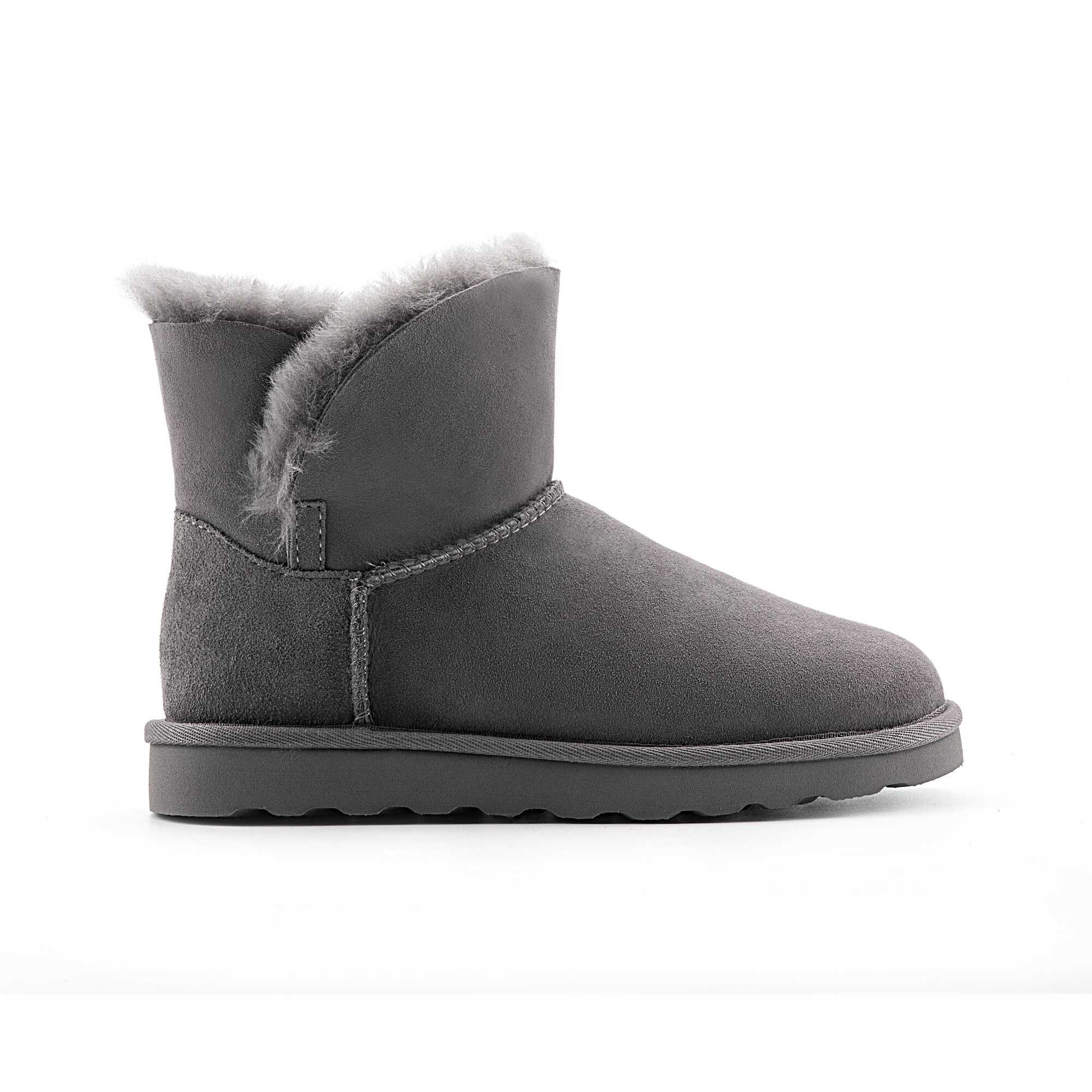 Wool suede snow boots