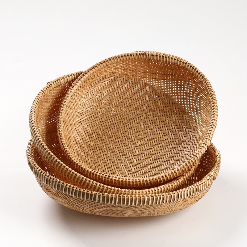 handmade bamboo food basket