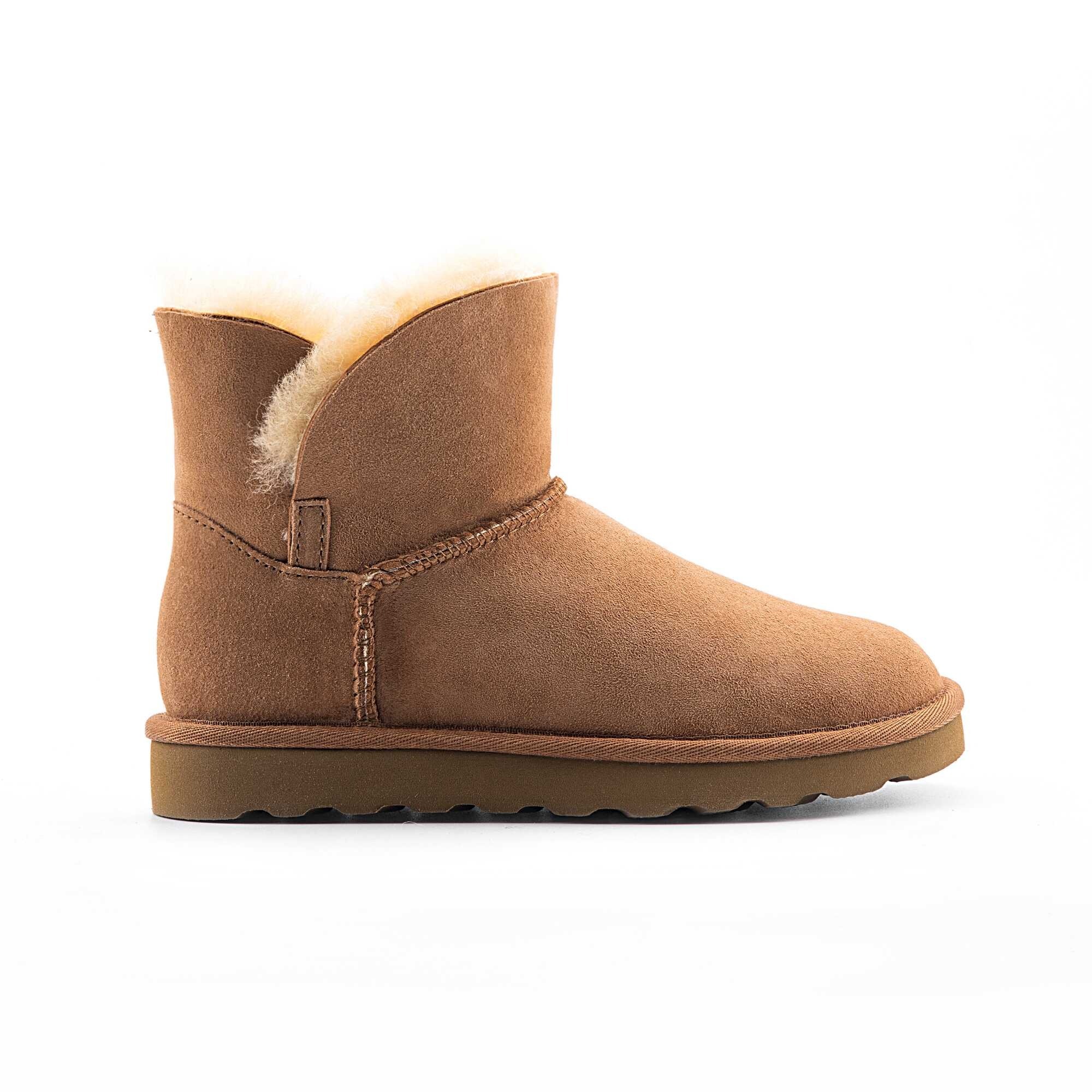 Wool suede snow boots