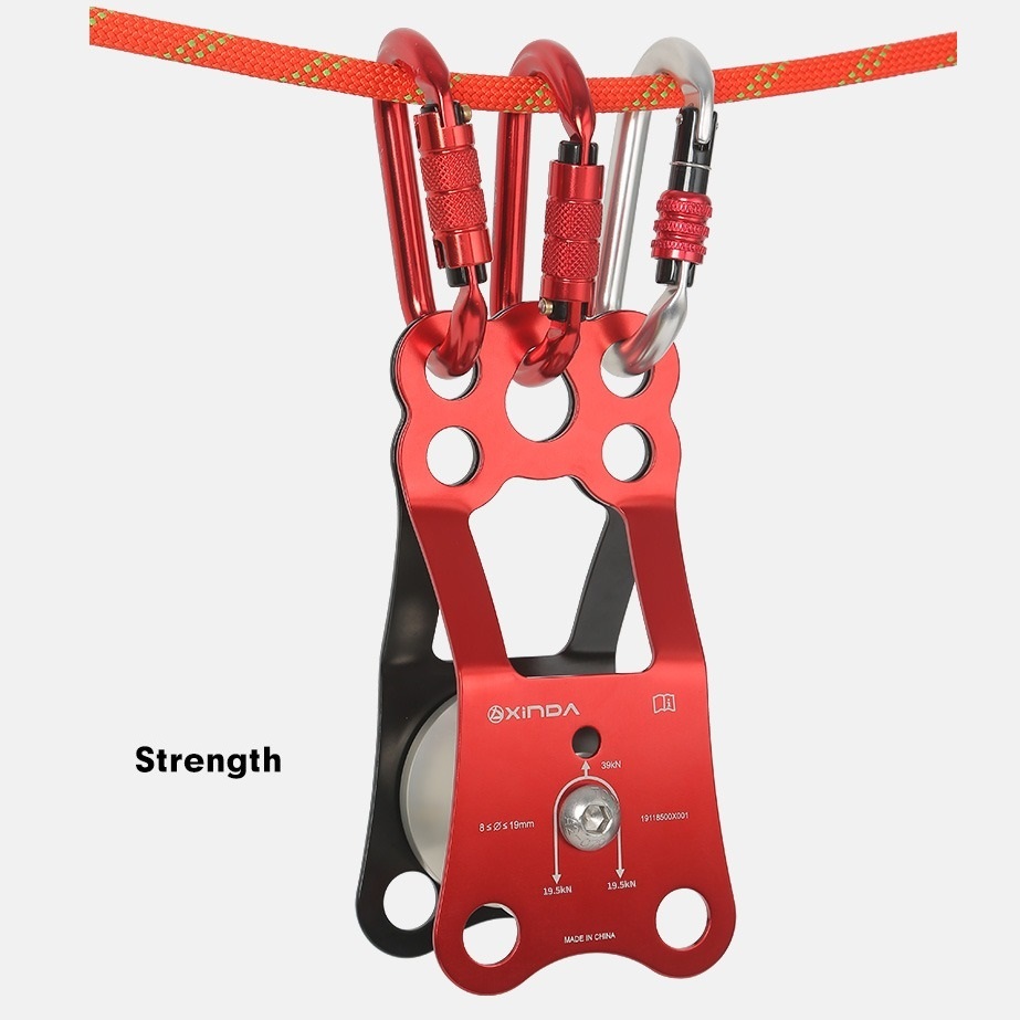 Crossing knotted pulley