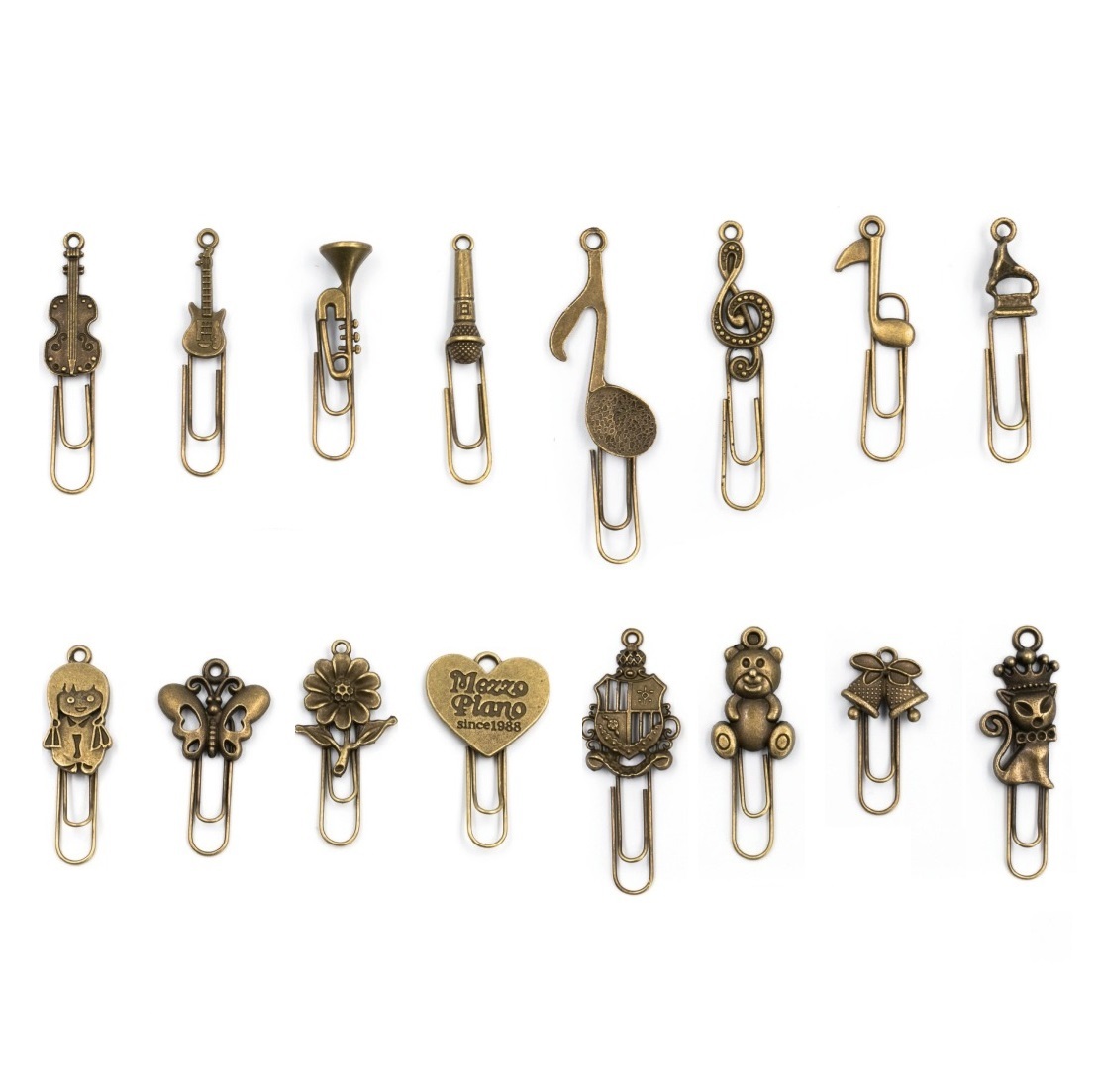 Antique plating paper clip