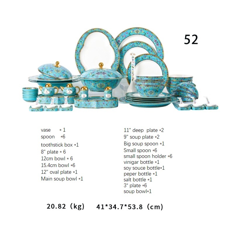 High-end porcelain dinnerware