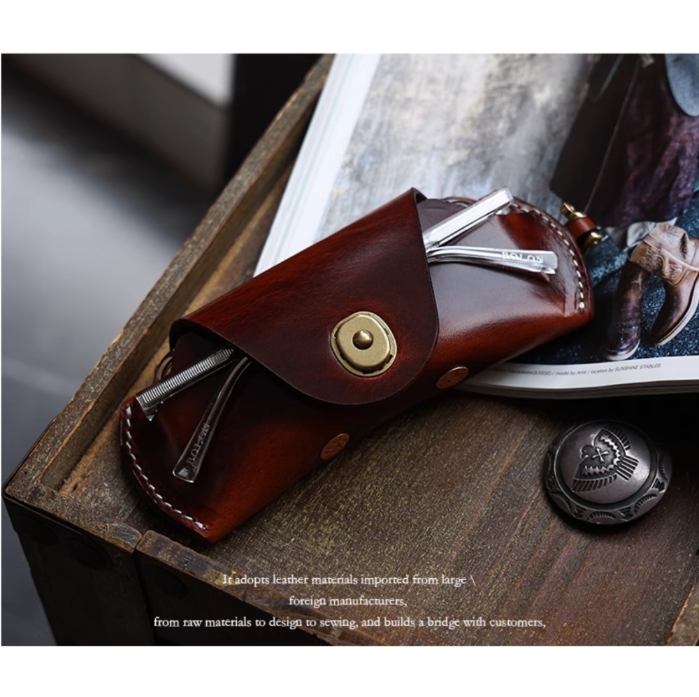 Leather glasses case