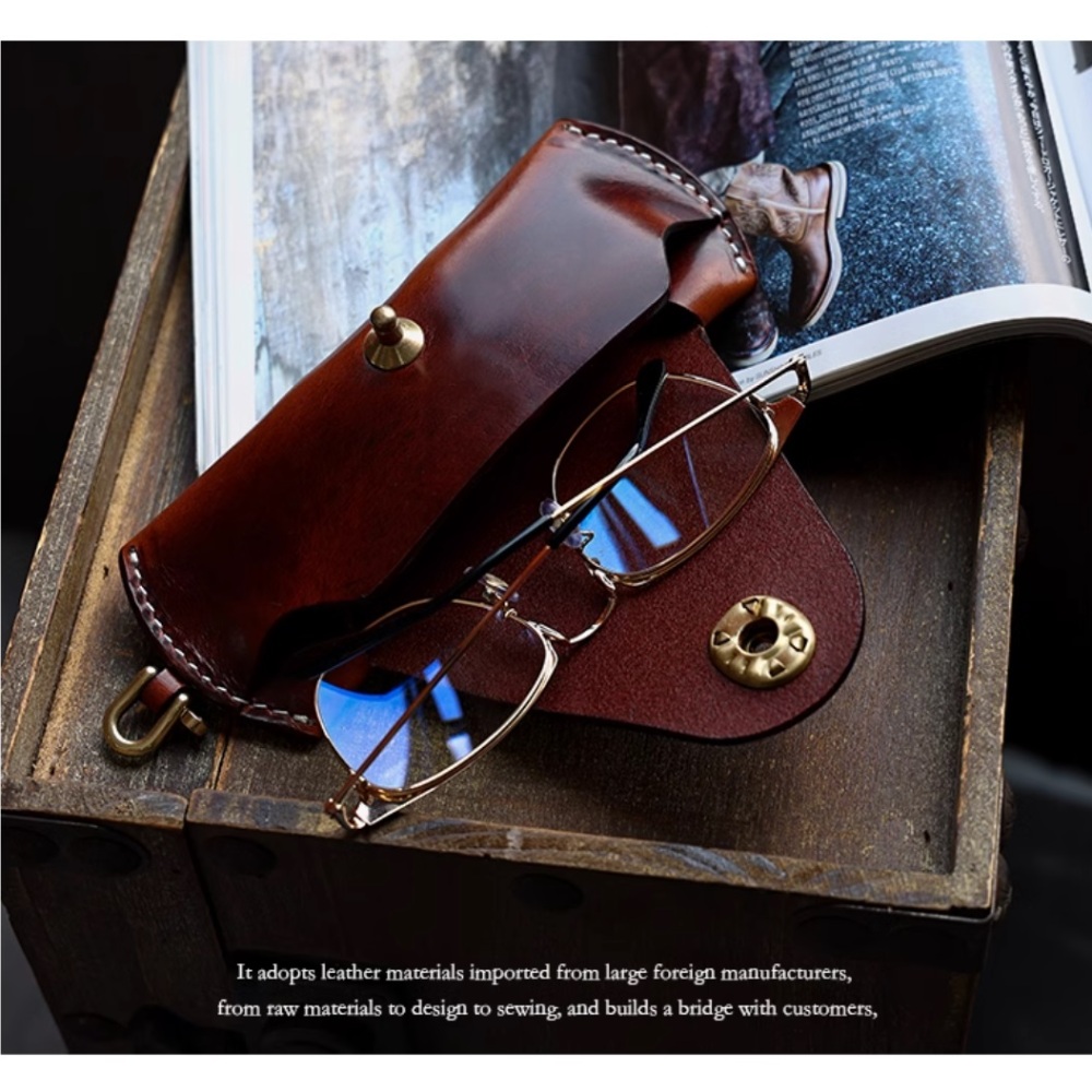 Leather glasses case